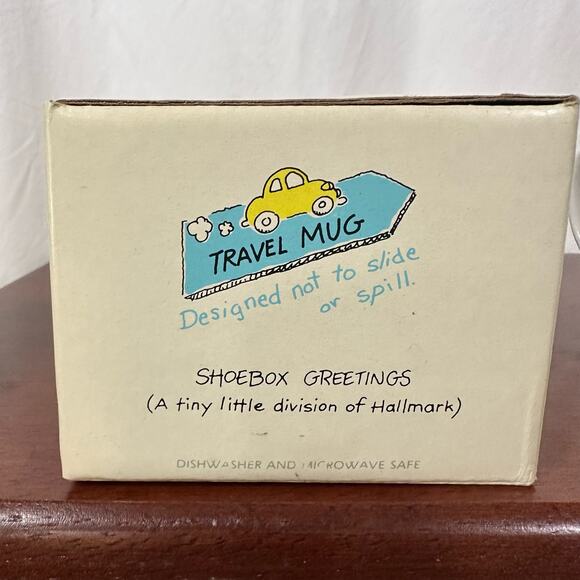 Hallmark Shoebox Greetings VTG Ceramic Travel No Slip Mug Driver's Coffee - Picture 8 of 11
